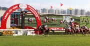 Photo 1, 2, 3
John Moore-trained Able Friend (No 4, in black), ridden by Joao Moreira, storms home to win the G2 BOCHK Wealth Management Jockey Club Mile (1600m turf) at Sha Tin racecourse today.