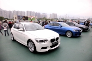 Latest car models from the title sponsor BMW are showcased at Public Forecourt at today��s BMW Hong Kong Derby Raceday.