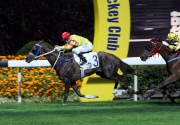 The Caspar Fownes-trained Twin Delight wins the Achievement Handicap tonight to snare victory in this season��s Happy Valley Million Challenge.