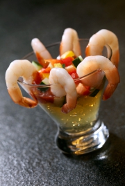 Shrimp Cocktail with Beer Jelly 
