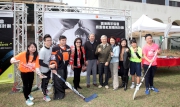 Club Steward Dr Eric Li Ka Cheung and Mrs Li (5th and 4th right), HKSAR Financial Secretary John Tsang (5th left), Hong Kong Federation of Youth Groups Executive Director Dr Rosanna Wong (4th left) and the Cluba?s Head of Charities Projects Rhoda Chan (3rd right) with some of the young participants. 