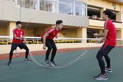 The Hong Kong Rope Skipping Team will excite Festival goers with their thrilling performance. The team includes Male Freestyle Champion of the 11th World Rope Skipping Championships Chow Wing-lok (right) and members of the world record-holding 4 x 45s Double Dutch Speed Relay team Lau Ho-nam (middle) and Wong Kai-ming (left).