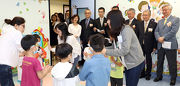 Photos 4 / 5 / 6:<br>
Officiating guests tour the Jockey Club Adolescent Mental Health Centre.
